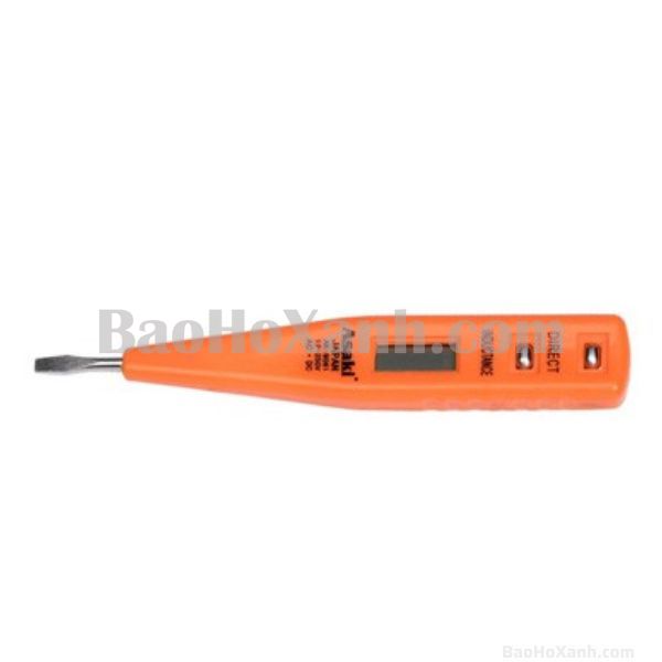 Các Bước Sử Dụng Bút Thử Điện Hiệu Quả, An Toàn 2 Người dùng đặt ngón tay lên nắp kim loại cuối cán bút thử điện