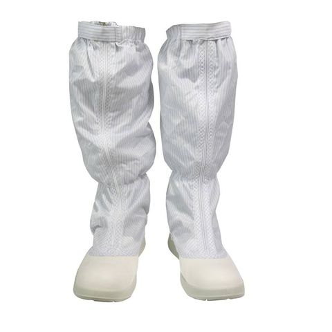 8 Lý Do Nhà Máy Điện Tử Chọn Giày Phòng Sạch Cổ Thấp Thoáng Khí 2 Giày chống tĩnh điện bản cổ cao ôm qua mắt cá, dùng ở khu yêu cầu che kín hơn
