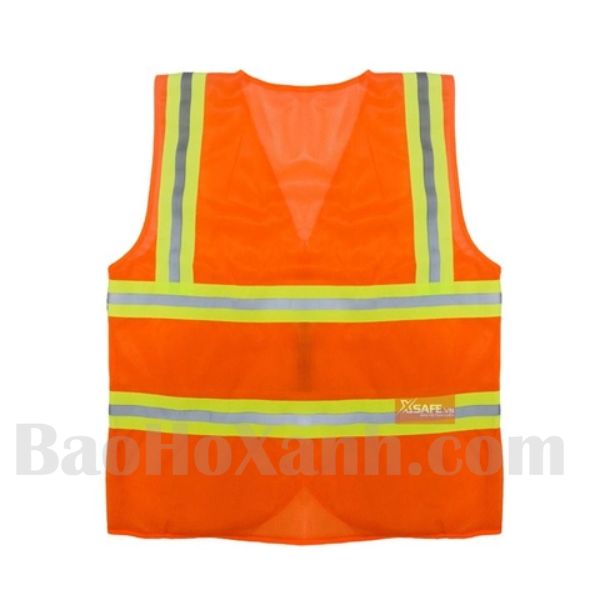 Lợi Ích Và Tính Năng Nổi Bật Của Áo Phản Quang Lao Động 5 Áo phản quang nền cam huỳnh quang dùng cho đội thi công đường bộ