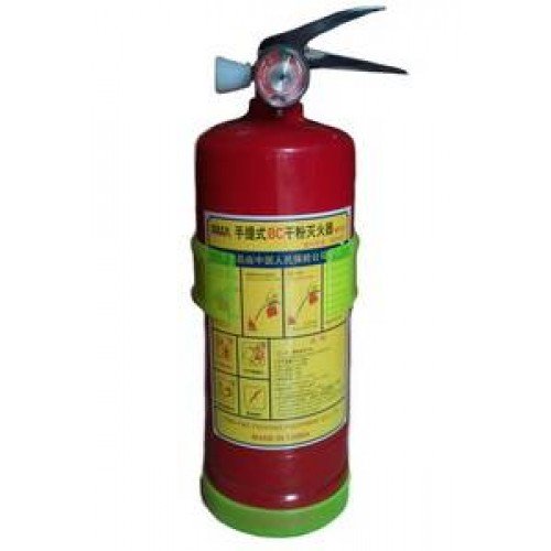 Bình bột cỡ nhỏ còn nguyên chốt kẹp chì và đồng hồ áp suất chỉ đúng vùng làm việc