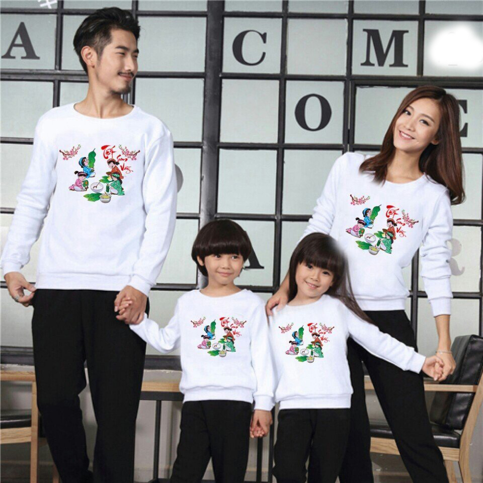 Đồng Phục Gia Đình – Chọn Chất Liệu Và Kiểu Dáng Theo Dịp 1 Bộ áo đồng phục gia đình may cho cả người lớn và trẻ nhỏ