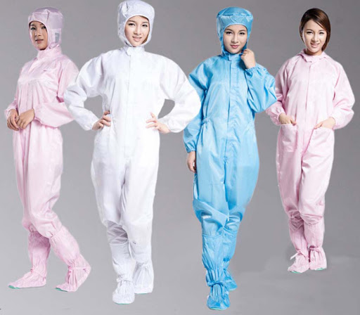 Những Điều Cần Phải Biết Khi Sử Dụng Quần Áo Chống Tĩnh Điện 4 Áo chống tĩnh điện dạng áo khoác cài khoá giữa
