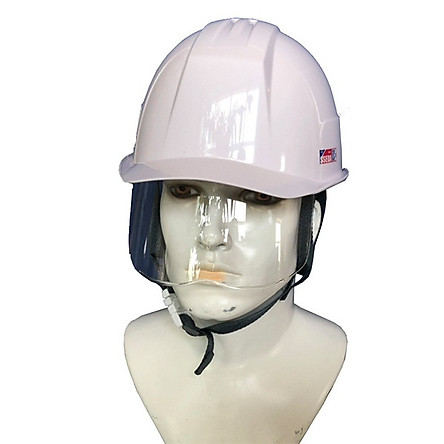 Gọng Gắn Kính Lò Xo Blue Eagle A4 - Lắp Và Thay Đúng Cách 4 Kính che mặt gắn trên nón bảo hộ ở tư thế đã hạ xuống che kín