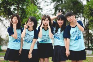 Áo lớp đẹp màu xanh