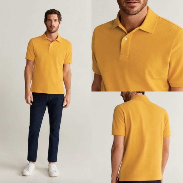 Cách Phối Đồ Áo Polo Nam Đẹp, Chuẩn Phong Cách Từng Dịp 3 Cận cảnh phần cổ bẻ và đường may nẹp khuy của áo polo