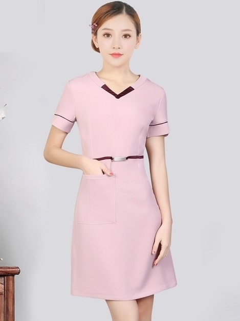 Đầm May Thiết Kế - Mẫu Mã, Kiểu Dáng, Chất Liệu Vải 3 Đầm đồng phục dáng dài may theo số đo riêng