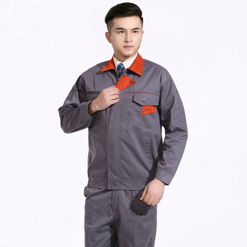 Bộ quần áo bảo hộ lao động dài tay may bằng vải dày cho công việc gia công