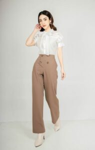 Đồ Tây Công Sở Nữ - Thời Trang Chuẩn Quý Cô Văn Phòng 4 Quần tây công sở màu nâu