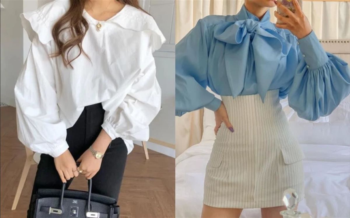 Áo Sơ Mi - Cách Chọn Áo Hợp Dáng Cho Nữ 3 Áo sơ mi nữ có chi tiết trang trí ở phần thân trên
