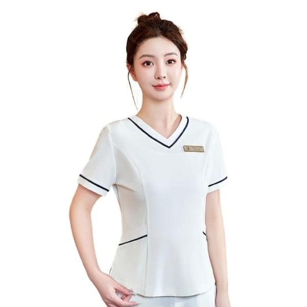 Đồng Phục Spa Cổ Chéo Cao Cấp Hiện Đại