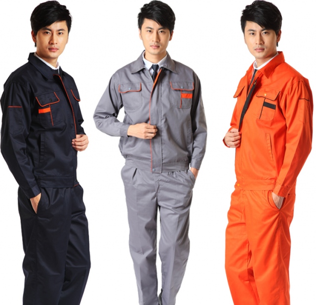 Bộ đồng phục bảo hộ lao động may từ vải kaki thun co giãn