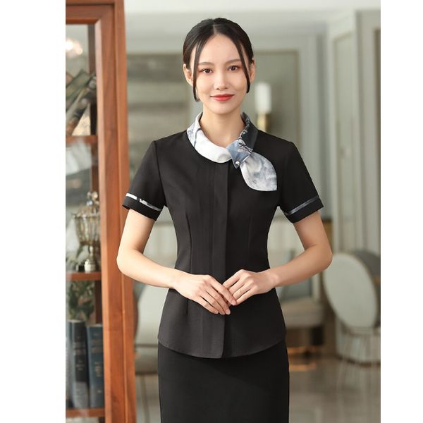 Áo Đồng Phục Spa Cổ Tròn