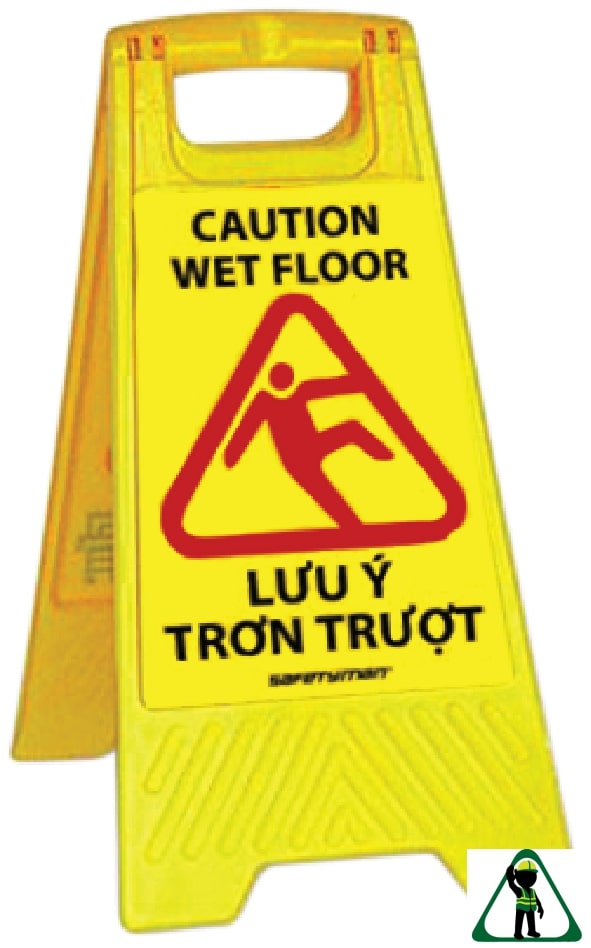 Biển Cảnh Báo Trơn Trượt Chất Lượng A10 nhìn tổng thể