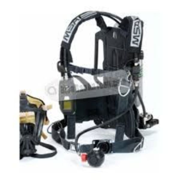 Bình thở SCBA MSA vỏ composite 300 bar kèm mặt nạ toàn mặt và đồng hồ áp nối ngoài