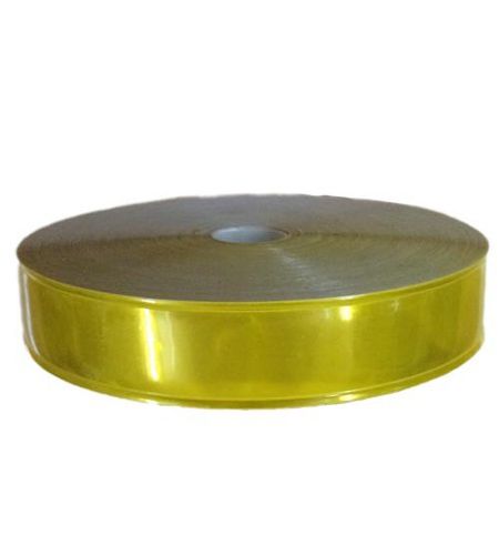 Dây phản quang nhựa bản 2,5 cm màu vàng sợi gấp đôi