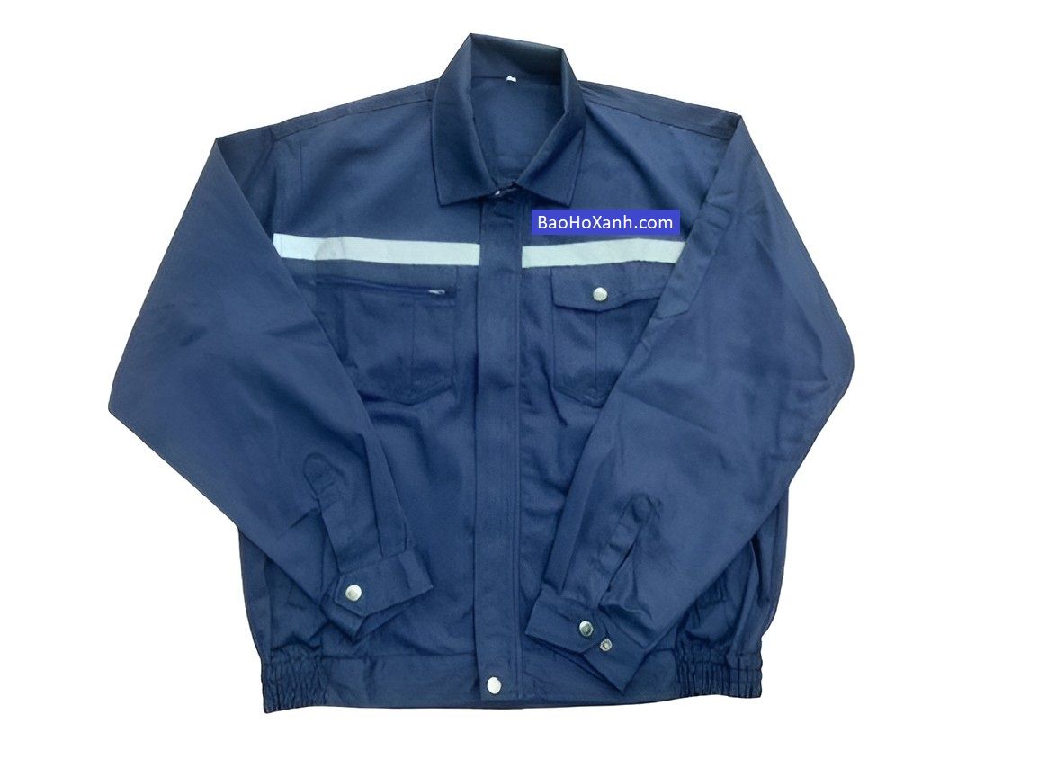 Đồng phục bảo hộ nghề điều hoà màu xanh navy cho đội thi công