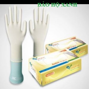 Găng tay cao su tự nhiên có bột đóng hộp trăm chiếc dùng để khám