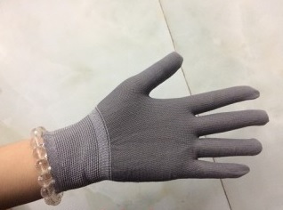 Găng tay vải mỏng bảo hộ lao động màu xám GTV0015 dệt sợi cotton