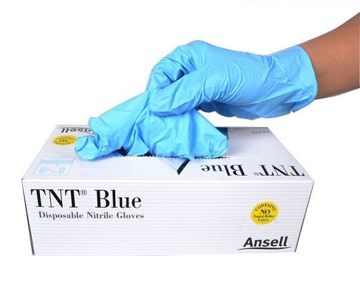 Găng tay nitrile Ansell 92-670 dùng một lần cho phòng thí nghiệm và chế biến