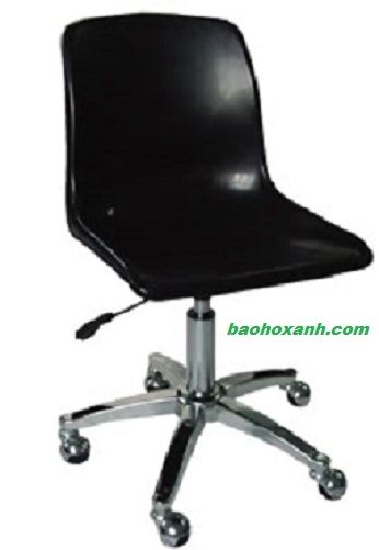 Ghế chống tĩnh điện mặt nhựa PVC giả da chân thép có bánh xe xoay
