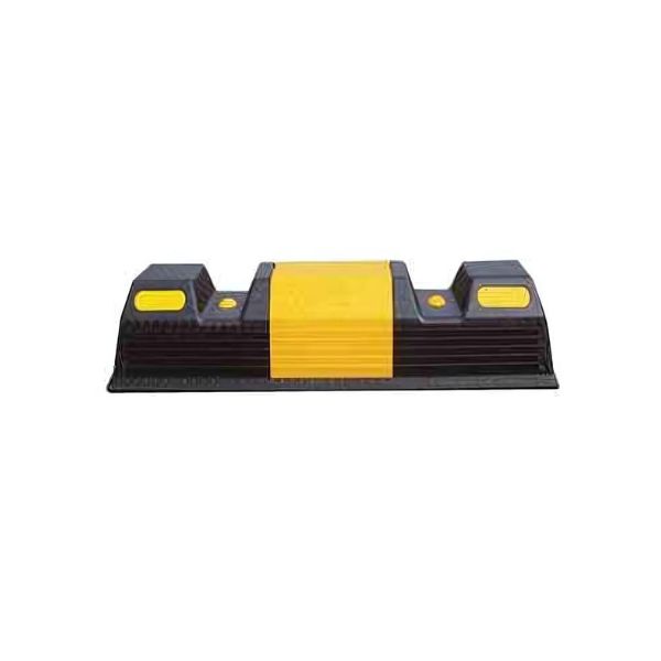 Gờ giảm tốc cao 110mm dài 750mm hai tông đen vàng kèm miếng dán phản quang