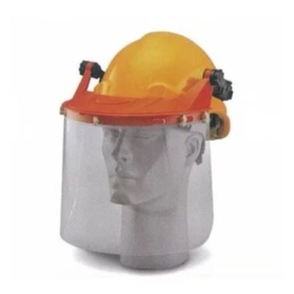 Nón Bảo Hộ Lao Động Màu Cam Có Kính