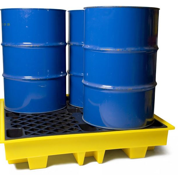 Pallet chống tràn có khoang hứng rỗng dưới mặt sàn kê phuy