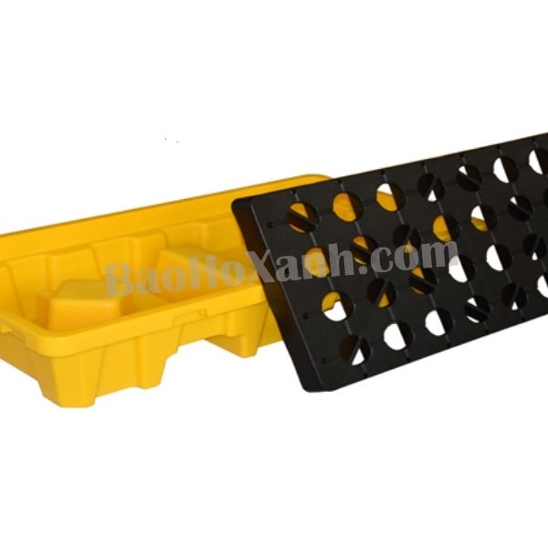 Pallet chống tràn dầu 2 phuy Bluezeiz BlueSP-2D bằng nhựa HDPE
