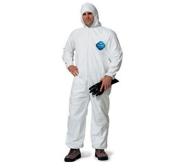 Bộ quần áo chống hoá chất DuPont Tyvek dạng liền quần dùng một lần