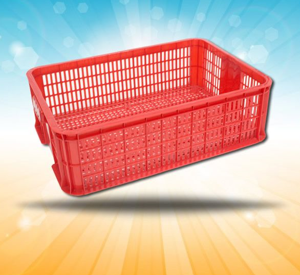 Sóng nhựa hở 61x42x15 cm đục lỗ thoáng khí đựng nông sản