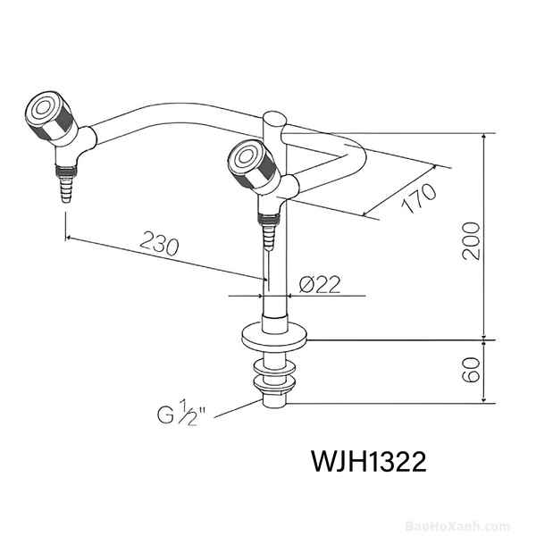 Thiết Bị Vòi Rửa Phòng Thí Nghiệm 2 Đầu An Toàn
