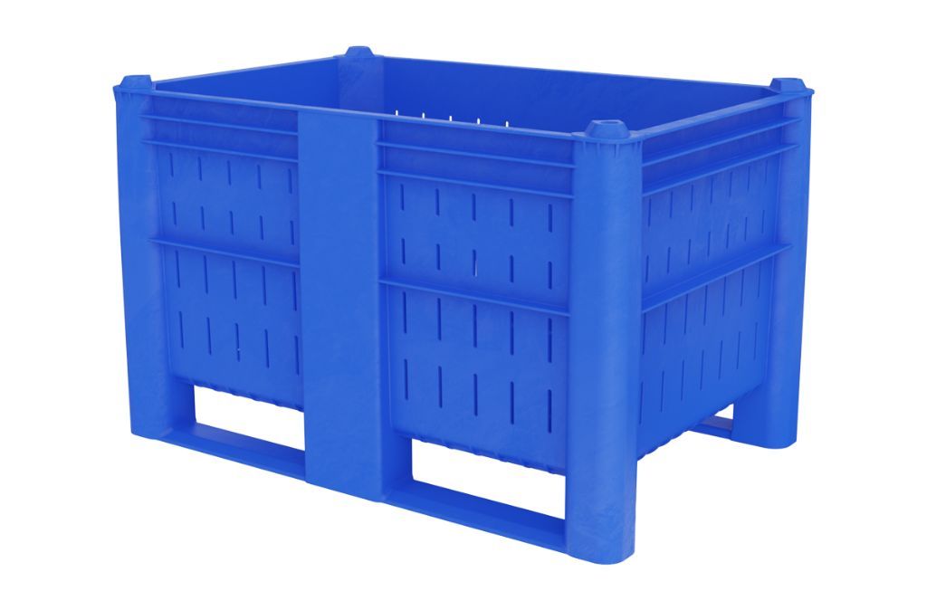 Thùng nhựa pallet xếp chồng chịu lực đều trong kho hàng