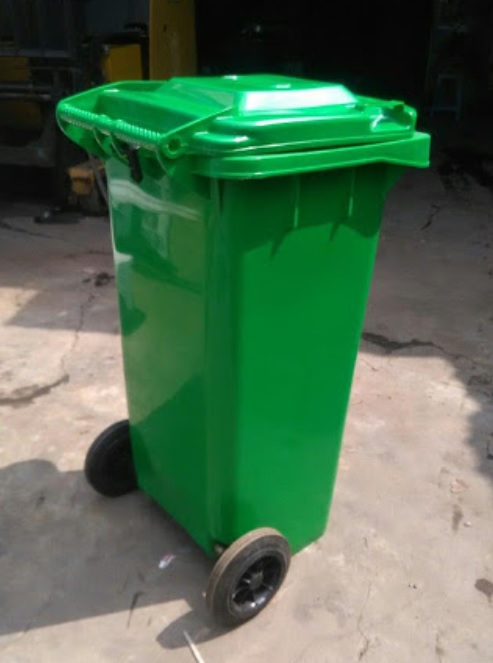 Thùng rác 120L nhựa HDPE hai bánh có nắp dùng cho tuyến thu gom nội bộ