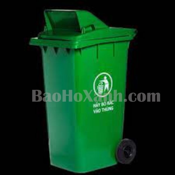Thùng rác 240L nắp hở nhựa HDPE cho khu vực có người trực đổ rác
