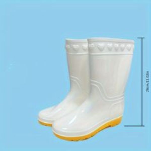Thân ủng trắng nhẵn dễ xịt rửa của ủng cao su bảo hộ Hoa San