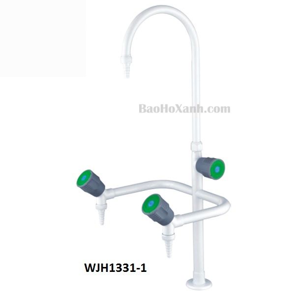 Vòi xả ba đầu phòng thí nghiệm WJH1331-1 thân cao 55cm cho bình dung tích lớn