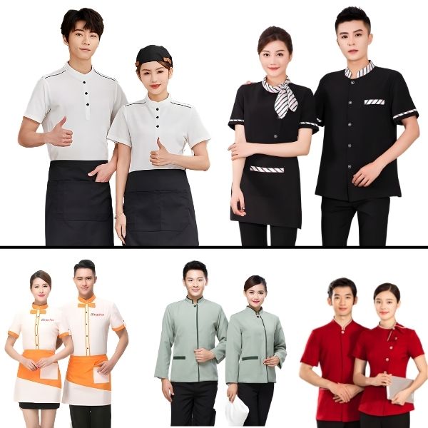 Đồng Phục Nhà Hàng Và Đồng Phục Khách Sạn Thể Hiện Sự Chuyên Nghiệp, Nâng Tầm Thương Hiệu Và Tạo Ấn Tượng Tốt Với Khách Hàng. Với Đa Dạng Mẫu Mã, Chúng Tôi Mang Đến Giải Pháp Trang Phục Vừa Sang Trọng, Vừa Thoải Mái Cho Đội Ngũ Phục Vụ.