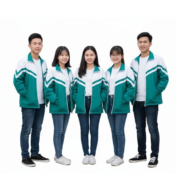 Áo Khoác Gió Đồng Phục Vải Dù Thời Trang