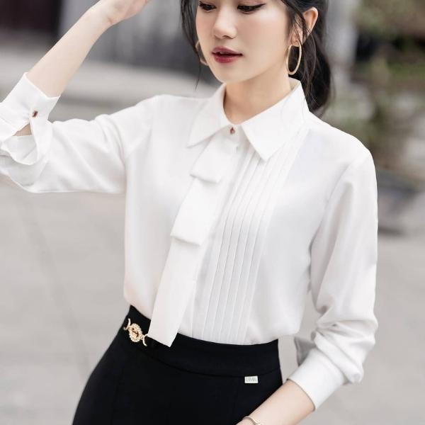 Áo Kiểu Công Sở Nữ Thời Trang Tay Dài Thanh Lịch