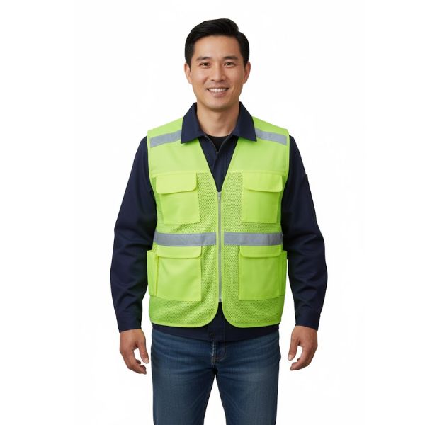 Áo Phản Quang Có Túi Cho Công Trình