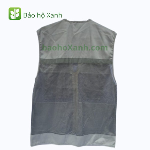 Áo Phản Quang Ghi Lê Màu Xám Mặt Sau
