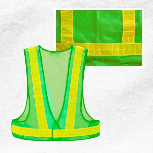 Áo Phản Quang Xanh Chữ V Vải Dày Bền