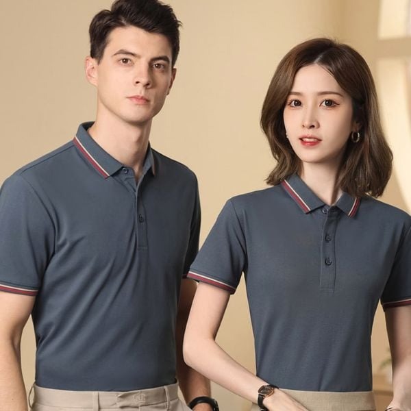 Áo Thun Đồng Phục Phối Viền Gọn Gàng