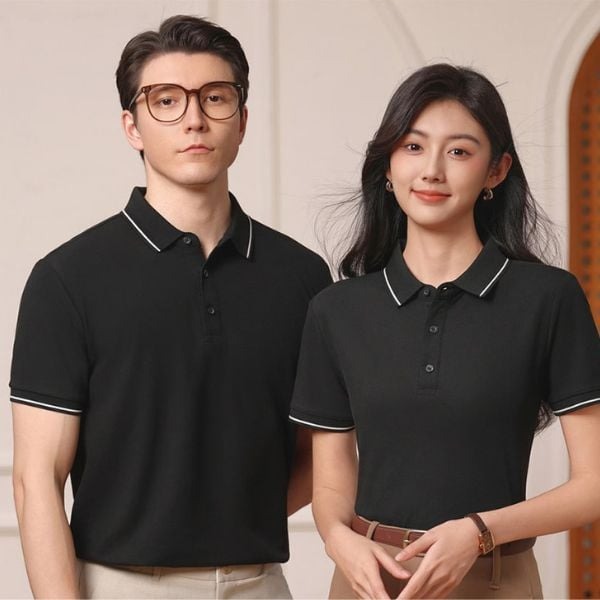 Áo Thun Đồng Phục Phối Viền Hiện Đại