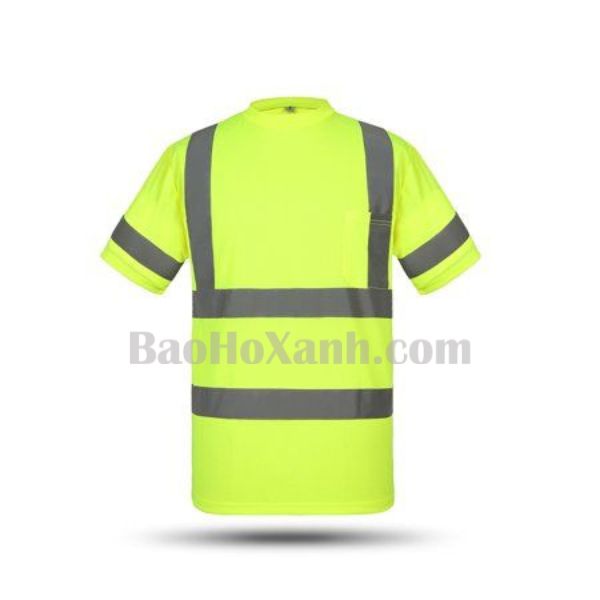 Áo Thun Tay Ngắn Phản Quang Cổ Tròn