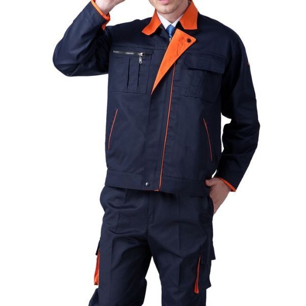 Áo Khoác Bảo Hộ Lao Động Tay Dài Có Cổ - DBH0018
