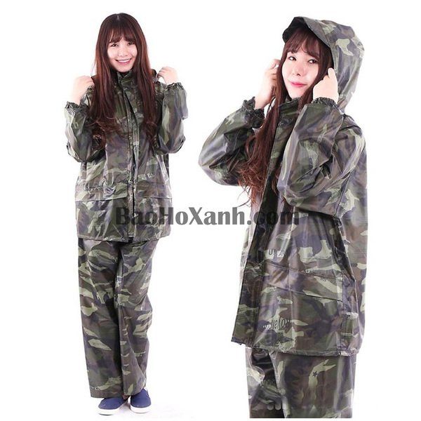 Áo Mưa Bộ Chất liệu Vải Dù Rằn Ri - QAM0033