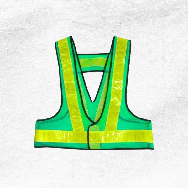 Áo Phản Quang Xanh Chữ V Vải Dày - APQ0026