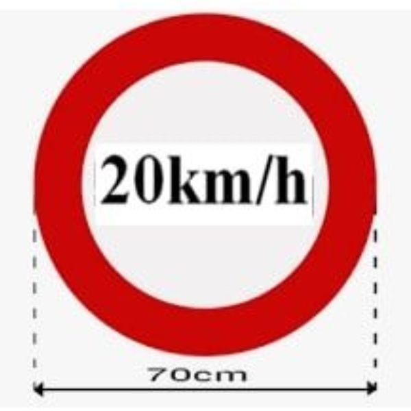 Biển Báo Hạn Chế Tốc Độ 20Km/h 70cm - AGT0088