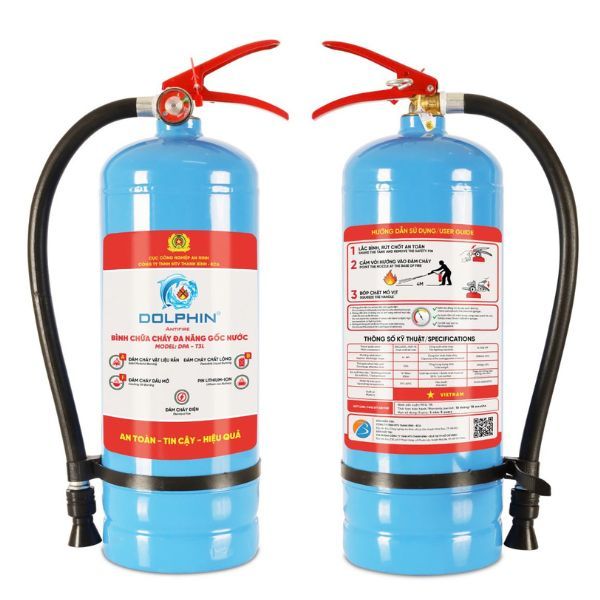 Bình Chữa Cháy Đa Năng Gốc Nước Vỏ Thép Dolphin Công Nghệ Tiên Tiến TM-LP-08 - PCC0111